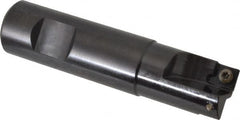 Kennametal - 3/4" Cut Diam, 7.11mm Max Depth of Cut, 3/4" Shank Diam, 3-1/4" OAL, Indexable Square Shoulder End Mill - SDEB 2615. Inserts, Weldon Shank, 0° Lead Angle - Exact Tooling