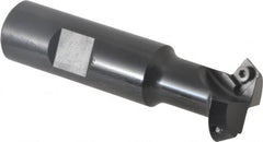 Kennametal - 30° Lead Angle, 1.077" Max Cut Diam, 3/4" Min Cut Diam, 6.6mm Max Depth of Cut, Indexable Chamfer and Angle End Mill - 2 Inserts, SDEB 26152 Insert Style, 3-1/4" Overall Length, Straight Shank - Exact Tooling