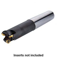 Kennametal - 0.197" Cutting Diam, 3/4" Shank Diam, 3/4" Max Depth of Cut, Straight Shank Indexable Copy End Mill - 2 Inserts, RDHX 10 Insert, KDM Toolholder, Through Coolant - Exact Tooling