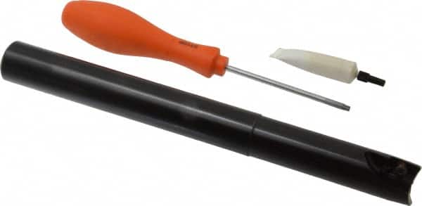 Kennametal - 1" Cut Diam, 18mm Max Depth of Cut, 1" Shank Diam, 254mm OAL, Indexable Square Shoulder End Mill - EC18.., EP18.. Inserts, Cylindrical Shank, 0° Lead Angle, Through Coolant - Exact Tooling