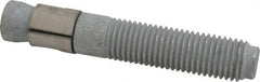 Made in USA - 1" Diam, 1" Drill, 6" OAL, 1-1/8" Min Embedment Wedge Expansion Concrete Anchor - Grade 5 Steel, Galvanized Finish, Hex Nut Head, Hex Drive, 3-1/8" Thread Length - Exact Tooling