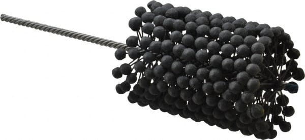 Brush Research Mfg. - 3-1/2" to 4" Bore Diam, 240 Grit, Silicon Carbide Flexible Hone - Extra Fine, 13-1/2" OAL - Exact Tooling