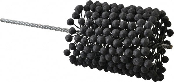 Brush Research Mfg. - 4" to 4-1/2" Bore Diam, 120 Grit, Silicon Carbide Flexible Hone - Fine, 13-1/2" OAL - Exact Tooling