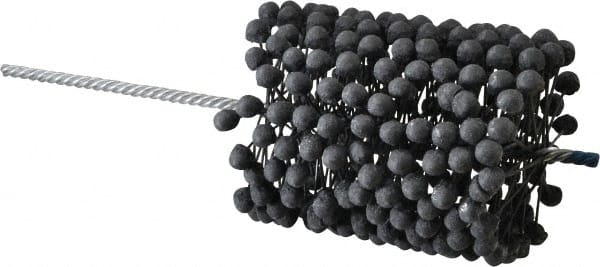 Brush Research Mfg. - 4" to 4-1/2" Bore Diam, 240 Grit, Silicon Carbide Flexible Hone - Extra Fine, 13-1/2" OAL - Exact Tooling