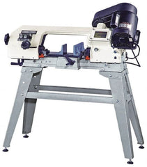 Enco - 5 x 6" Manual Combo Horizontal & Vertical Bandsaw - 1 Phase, 45° Vise Angle of Rotation, 0.33 hp, 110/220 Volts, Step Pulley Drive - Exact Tooling
