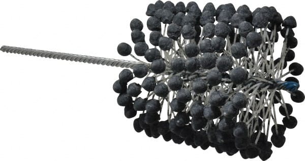 Brush Research Mfg. - 5-1/2" to 6" Bore Diam, 240 Grit, Silicon Carbide Flexible Hone - Extra Fine, 17-1/2" OAL - Exact Tooling