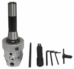 Interstate - 60mm Body Diam, Automatic Offset Boring & Facing Head - 10mm to 150mm Bore Diam, 1/2" Bar Hole Diam - Exact Tooling