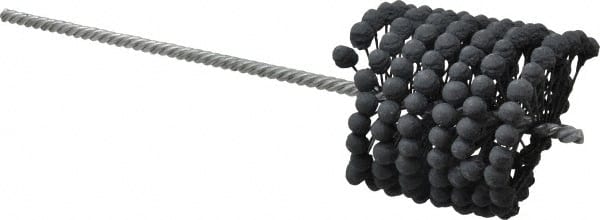 Brush Research Mfg. - 3-1/4" to 3-1/2" Bore Diam, 320 Grit, Silicon Carbide Flexible Hone - Extra Fine, 13-1/2" OAL - Exact Tooling