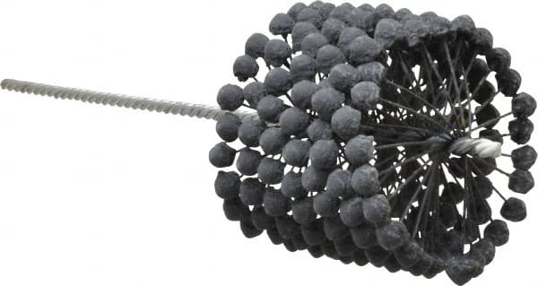 Brush Research Mfg. - 4-3/8" to 4-5/8" Bore Diam, 320 Grit, Silicon Carbide Flexible Hone - Extra Fine, 13-1/2" OAL - Exact Tooling