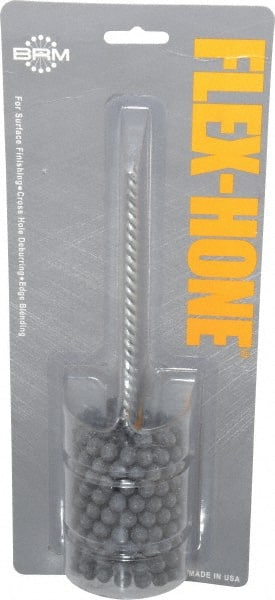 Brush Research Mfg. - 2" Bore Diam, 180 Grit, Silicon Carbide Flexible Hone - Extra Fine, 8" OAL - Exact Tooling