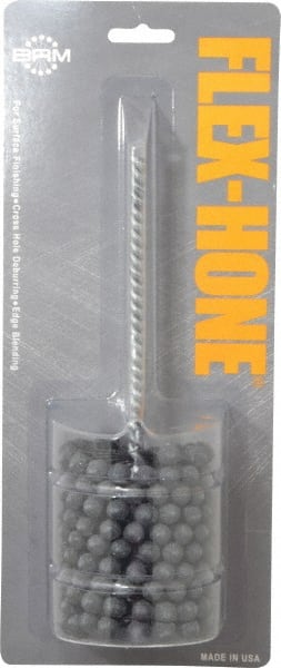 Brush Research Mfg. - 2-1/2" Bore Diam, 180 Grit, Silicon Carbide Flexible Hone - Extra Fine, 8" OAL - Exact Tooling