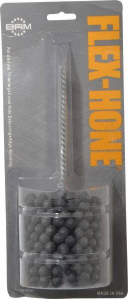 Brush Research Mfg. - 2-3/4" Bore Diam, 180 Grit, Silicon Carbide Flexible Hone - Extra Fine, 8" OAL - Exact Tooling