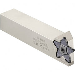 Iscar - External Thread, 0.3937" Max Depth of Cut, 1.5mm Min Groove Width, 135mm OAL, Left Hand Indexable Grooving Cutoff Toolholder - 32mm Shank Height x 32mm Shank Width, PENTA 34.. Insert Style, PCH Toolholder Style, Series PentaCut - Exact Tooling