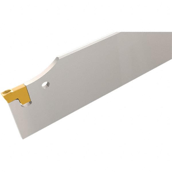 Iscar - 1.02" Blade Height, 0.51" Blade Width, 4.331" OAL, Neutral Cut, Double End Indexable Cut-Off Blade - TGFH Blade, JetHPLine, Tang-Grip Series - Exact Tooling