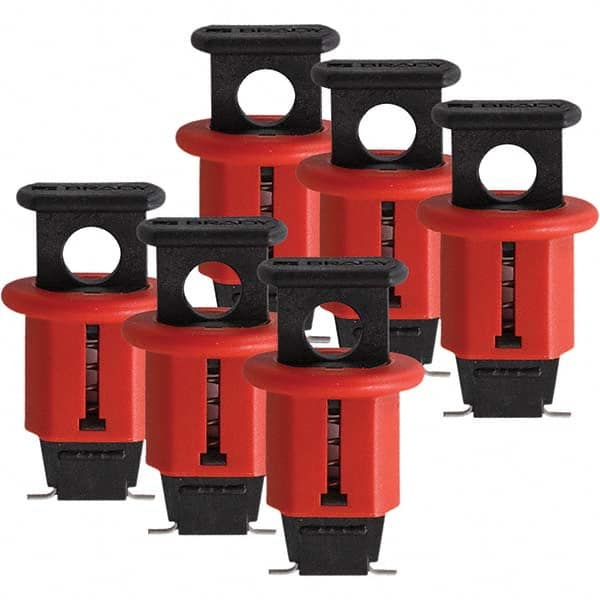 Brady - Pack of 6 Universal Miniature Circuit Breaker Lockouts - Exact Tooling