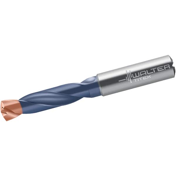 Walter-Titex - 14.5mm 140° Spiral Flute Solid Carbide Screw Machine Drill Bit - Exact Tooling