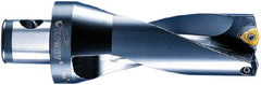 Komet - 4-1/2" Max Drill Depth, 2xD, 2-1/4" Diam, Indexable Insert Drill - 2 Inserts, ABS 80 Modular Connection Shank - Exact Tooling