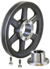 Browning - 1 Groove, 3/8 to 1-1/2 Bore Diam, 9-3/4" Outside Diam, QD Bushed V Belt Sheave - 9.0 A Diam Belt Pitch - Exact Tooling