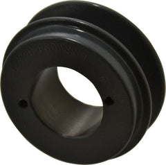 Browning - 1 Groove, 3/8 to 1-1/2 Bore Diam, 3.35" Outside Diam, QD Bushed V Belt Sheave - 2.6 A Diam Belt Pitch - Exact Tooling