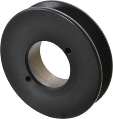 Browning - 1 Groove, 3/8 to 1-1/2 Bore Diam, 3-3/4" Outside Diam, QD Bushed V Belt Sheave - 3.0 A Diam Belt Pitch - Exact Tooling