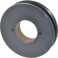 Browning - 1 Groove, 3/8 to 1-1/2 Bore Diam, 3.95" Outside Diam, QD Bushed V Belt Sheave - 3.2 A Diam Belt Pitch - Exact Tooling