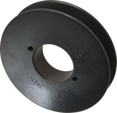 Browning - 1 Groove, 3/8 to 1-1/2 Bore Diam, 4.45" Outside Diam, QD Bushed V Belt Sheave - 3.7 A Diam Belt Pitch - Exact Tooling