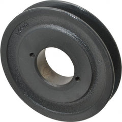 Browning - 1 Groove, 3/8 to 1-1/2 Bore Diam, 4-3/4" Outside Diam, QD Bushed V Belt Sheave - 4.0 A Diam Belt Pitch - Exact Tooling