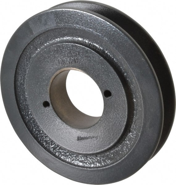 Browning - 1 Groove, 3/8 to 1-1/2 Bore Diam, 4.95" Outside Diam, QD Bushed V Belt Sheave - 4.2 A Diam Belt Pitch - Exact Tooling