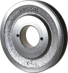 Browning - 1 Groove, 3/8 to 1-1/2 Bore Diam, 5-1/4" Outside Diam, QD Bushed V Belt Sheave - 4.5 A Diam Belt Pitch - Exact Tooling