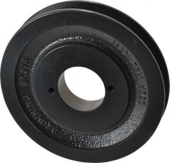 Browning - 1 Groove, 3/8 to 1-1/2 Bore Diam, 5.45" Outside Diam, QD Bushed V Belt Sheave - 4.7 A Diam Belt Pitch - Exact Tooling