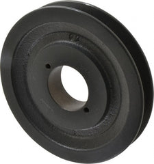 Browning - 1 Groove, 3/8 to 1-1/2 Bore Diam, 5-3/4" Outside Diam, QD Bushed V Belt Sheave - 5.0 A Diam Belt Pitch - Exact Tooling