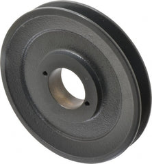 Browning - 1 Groove, 3/8 to 1-1/2 Bore Diam, 6-1/4" Outside Diam, QD Bushed V Belt Sheave - 5.5 A Diam Belt Pitch - Exact Tooling