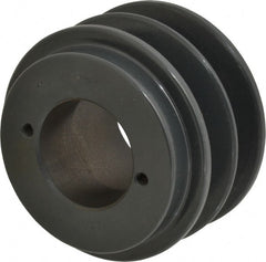 Browning - 2 Groove, 3/8 to 1-1/2 Bore Diam, 3.55" Outside Diam, QD Bushed V Belt Sheave - 2.8 A Diam Belt Pitch - Exact Tooling