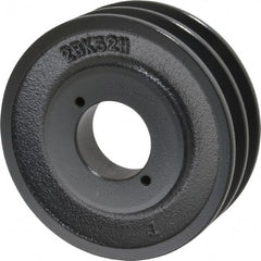 Browning - 2 Groove, 3/8 to 1-1/2 Bore Diam, 4.95" Outside Diam, QD Bushed V Belt Sheave - 4.2 A Diam Belt Pitch - Exact Tooling