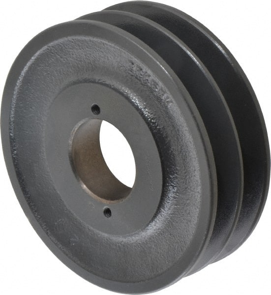 Browning - 2 Groove, 3/8 to 1-1/2 Bore Diam, 5-1/4" Outside Diam, QD Bushed V Belt Sheave - 4.5 A Diam Belt Pitch - Exact Tooling