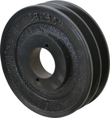 Browning - 2 Groove, 3/8 to 1-1/2 Bore Diam, 5-3/4" Outside Diam, QD Bushed V Belt Sheave - 5.0 A Diam Belt Pitch - Exact Tooling