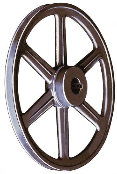 Browning - 3/4" Bore, 15/16 Long, 2-1/2" Outside Diam, Finished Bore Single Groove V Belt Sheave - 21/32" Wide, 1.96" Pitch Diam of 3L Belt, 2.3" Pitch Diam of 4L Belt - Exact Tooling