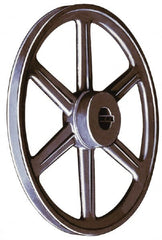 Browning - 1-1/8" Bore, 1-5/32 Long, 4.95" Outside Diam, Finished Bore Single Groove V Belt Sheave - 7/8" Wide, 4.6 Belt Pitch B, 4.2" Pitch Diam of 4L Belt - Exact Tooling