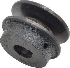 Browning - 5/8" Bore, 15/16 Long, 2" Outside Diam, Finished Bore Single Groove V Belt Sheave - 21/32" Wide, 1.46" Pitch Diam of 3L Belt, 1.8" Pitch Diam of 4L Belt - Exact Tooling