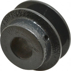 Browning - 3/4" Bore, 15/16 Long, 2.2" Outside Diam, Finished Bore Single Groove V Belt Sheave - 21/32" Wide, 1.66" Pitch Diam of 3L Belt, 2" Pitch Diam of 4L Belt - Exact Tooling