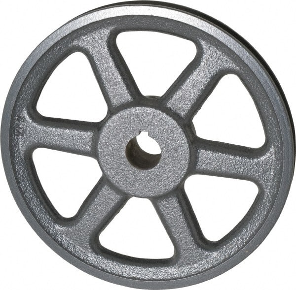 Browning - 1" Bore, 1-15/32 Long, 8-1/4" Outside Diam, Finished Bore Single Groove V Belt Sheave - 3/4" Wide, 7.66" Pitch Diam of 3L Belt, 8" Pitch Diam of 4L Belt - Exact Tooling