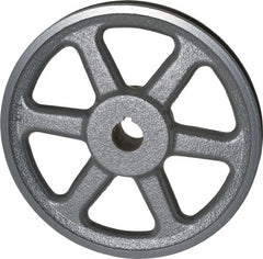 Browning - 1" Bore, 1-15/32 Long, 8-1/4" Outside Diam, Finished Bore Single Groove V Belt Sheave - 3/4" Wide, 7.66" Pitch Diam of 3L Belt, 8" Pitch Diam of 4L Belt - Exact Tooling