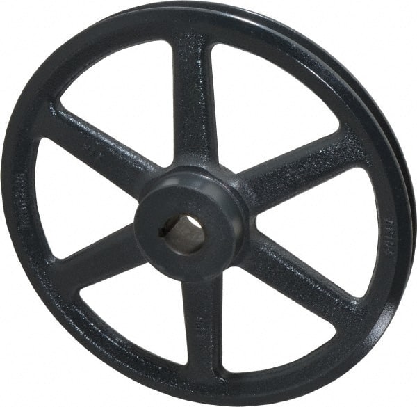 Browning - 1" Bore, 1-15/32 Long, 10-1/4" Outside Diam, Finished Bore Single Groove V Belt Sheave - 3/4" Wide, 9.66" Pitch Diam of 3L Belt, 10" Pitch Diam of 4L Belt - Exact Tooling