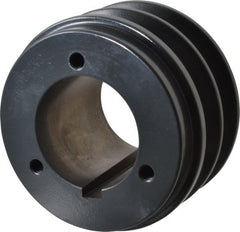 Browning - 2 Groove, 1/2 to 1-3/4 Bore Diam, 3-3/4" Outside Diam, QD Bushed V Belt Sheave - 3.0 A Diam Belt Pitch - Exact Tooling