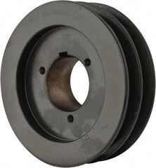 Browning - 2 Groove, 1/2 to 1-1/2 Bore Diam, 5-3/4" Outside Diam, QD Bushed V Belt Sheave - 5.0 A Diam Belt Pitch - Exact Tooling