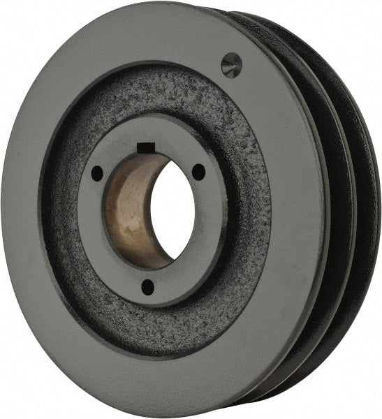 Browning - 2 Groove, 1/2 to 1-3/4 Bore Diam, 6-3/4" Outside Diam, QD Bushed V Belt Sheave - 6.0 A Diam Belt Pitch - Exact Tooling