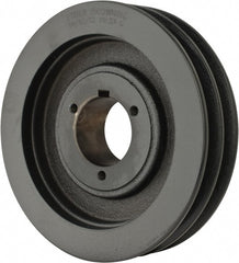 Browning - 2 Groove, 1/2 to 1-3/4 Bore Diam, 7.15" Outside Diam, QD Bushed V Belt Sheave - 6.4 A Diam Belt Pitch - Exact Tooling