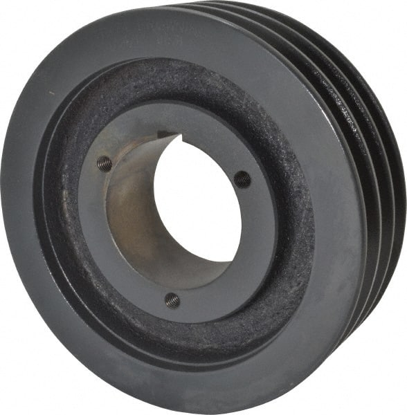 Browning - 3 Groove, 3/4 to 2-11/16 Bore Diam, 7-3/4" Outside Diam, QD Bushed V Belt Sheave - 7.0 A Diam Belt Pitch - Exact Tooling