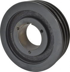 Browning - 3 Groove, 3/4 to 2-11/16 Bore Diam, 7-3/4" Outside Diam, QD Bushed V Belt Sheave - 7.0 A Diam Belt Pitch - Exact Tooling