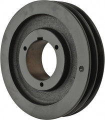 Browning - 2 Groove, 3/4 to 2-11/16 Bore Diam, 8.35" Outside Diam, QD Bushed V Belt Sheave - 7.6 A Diam Belt Pitch - Exact Tooling